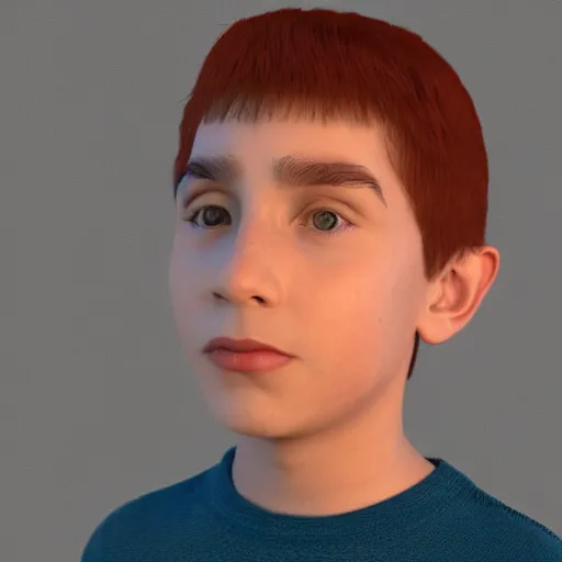 Image similar to 3 d render of a boy