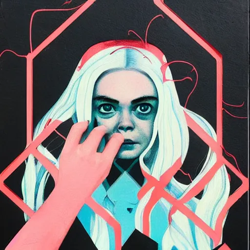 Image similar to Elle Fanning as a western outlaw picture by Sachin Teng, asymmetrical, dark vibes, Realistic Painting , Organic painting, Matte Painting, geometric shapes, hard edges, graffiti, street art:2 by Sachin Teng:4