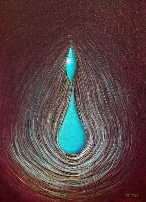 Prompt: portrait of a stunningly beautiful water drop, art by * * * * * * * * * * * * * *