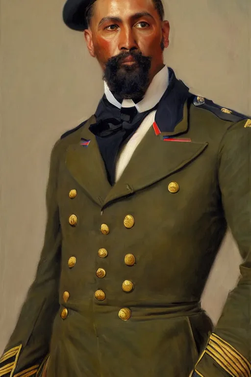 Image similar to full body portrait of the dictator of the los angeles clippers, 1 8 8 9, in full military garb, oil on canvas by william sidney mount, trending on artstation