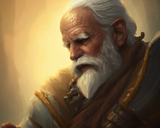 Image similar to old man, deep focus, d & d, fantasy, intricate, elegant, highly detailed, digital painting, artstation, concept art, matte, sharp focus, illustration, hearthstone,