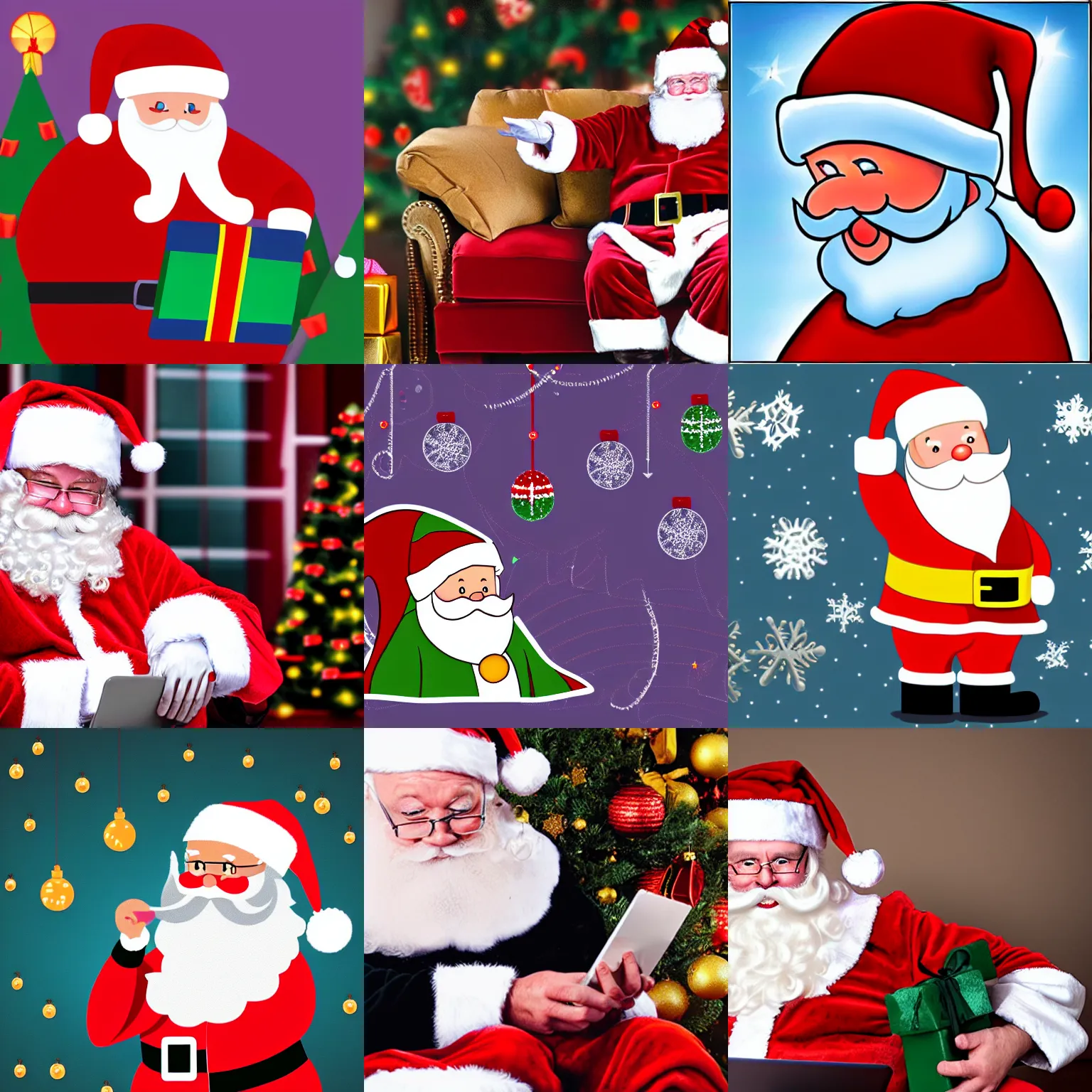 Image similar to santa claus coding in python