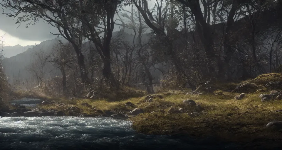 Prompt: a cinematic view of siofra river, elden ring