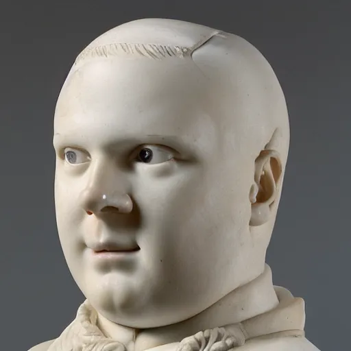 Image similar to 18th century historical marble sculpture of Bobby Hill,