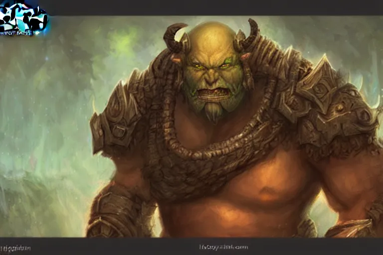 Image similar to orc, world of warcraft, trending on art station, fantasy, smooth