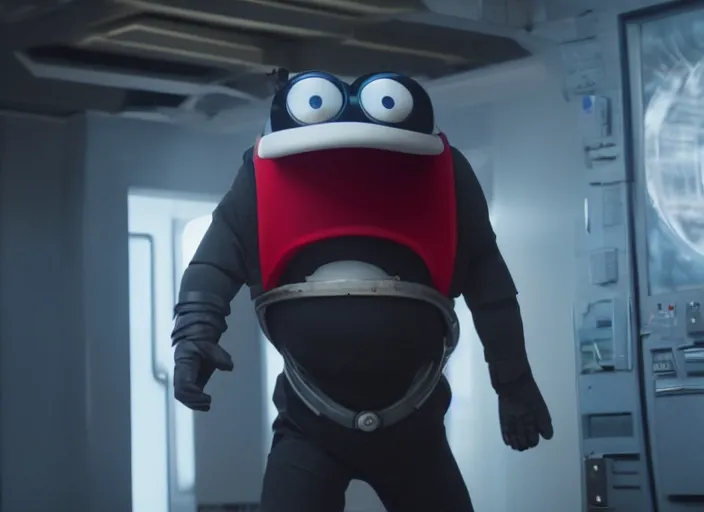 Image similar to film still of nibbler in the new scifi movie, 4 k