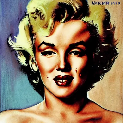 Image similar to marilyn monroe by norman rockwell