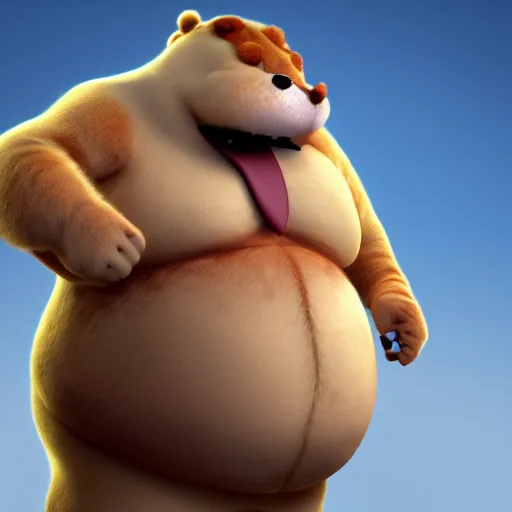 Image similar to fat belly anthropomorphic furry, octane render, high definition, detailed