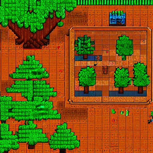 Image similar to 2 d tree from stardew valley pixel art