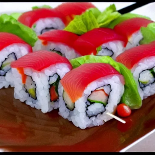 Image similar to sushi jellzo aspic salad