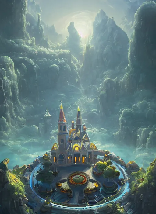 Prompt: foam priest and his bubble kingdom, beautiful landscape, highly detailed, machine planet, buildings, palace, bubble trees, cinematic lighting, sharp focus, artstation, intricate, masterpiece, art by maria panfilova and dylan kowalski and huifeng huang