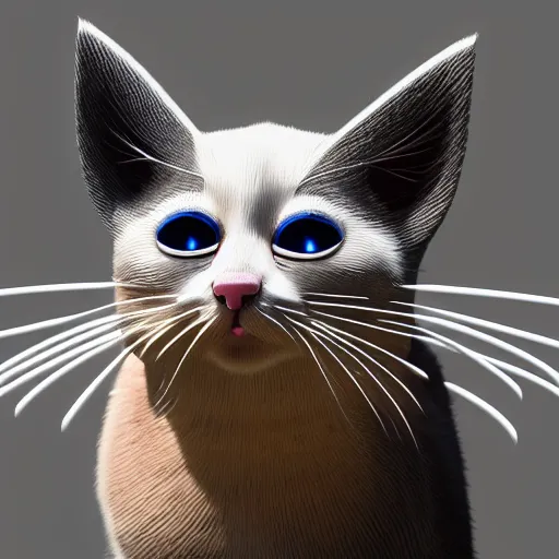 Image similar to crypto trading lyoki kitten from the future, wearing a cool vr headset 8 k hyperrealistic, trending on artstation