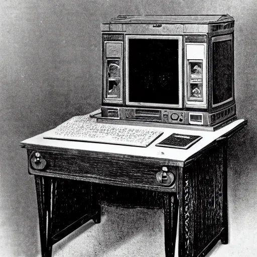 Image similar to a computer in the year 1 8 7 0, highly detailed, high quality, high resolution