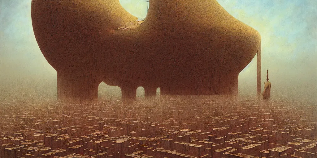 Prompt: futuristic museum, harmony, elegant, photorealistic, epic, high detailed, by beksinski