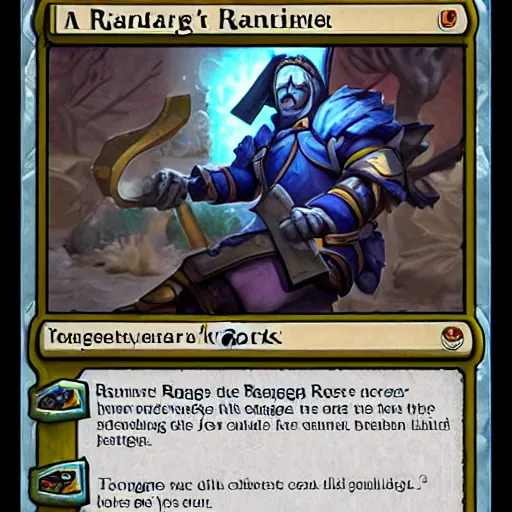 Prompt: a ranger, hearthstone style