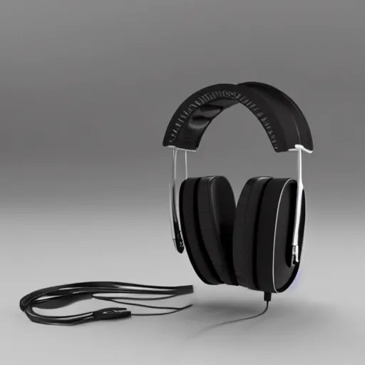 Image similar to headphone stand, futuristic, techno, cyberpunk, product design, 3 d render, concept, fun, swag