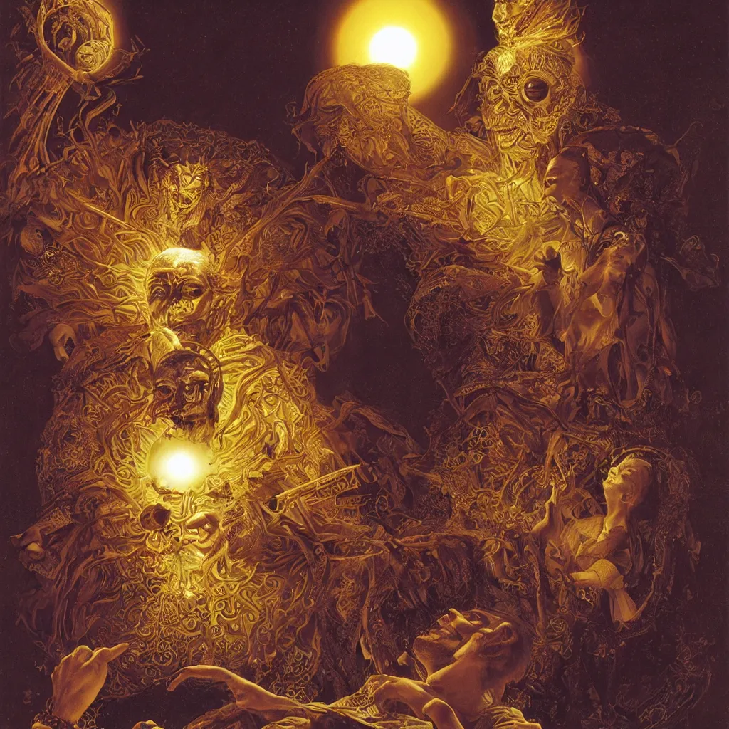 Image similar to The Sun King, by James C. Christensen and Wojciech Siudmak