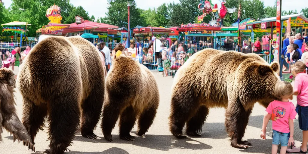 Image similar to fair rides petting zoo grizzly focus photography