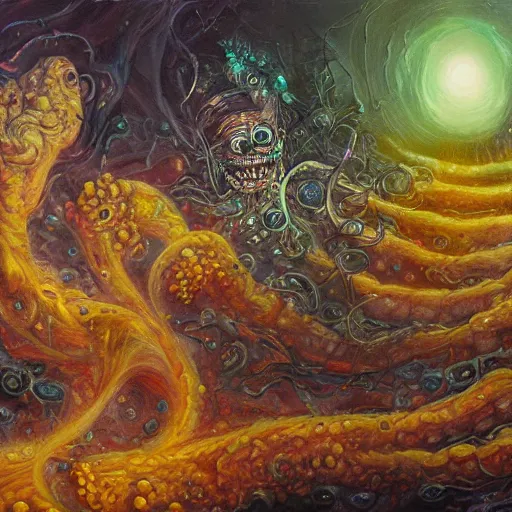 Image similar to cosmic horror, oil painting, highly detailed, trending on artstation