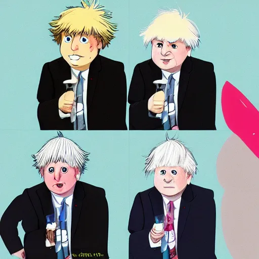 Prompt: boris johnson in the style of studio ghibli