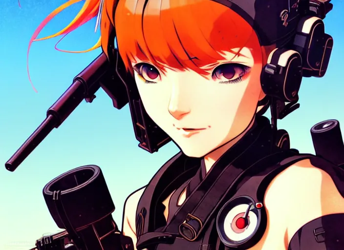 Prompt: ilya kuvshinov anime illustration tank girl, last exile, murata range, fine detail, perfect anime face, dramatic lighting, dynamic composition, art deco, cel shading, vivid, rich texture, yoshinari yoh, alphonse mucha, ( ( ( colorful ) ) )