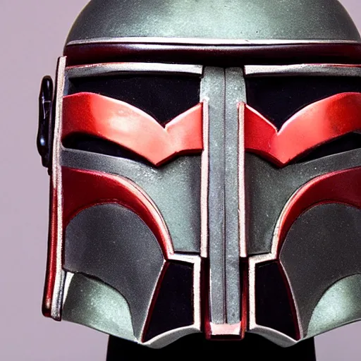 Image similar to a mandalorian mask symmetric