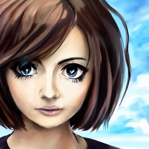 Image similar to jenna coleman as an anime character