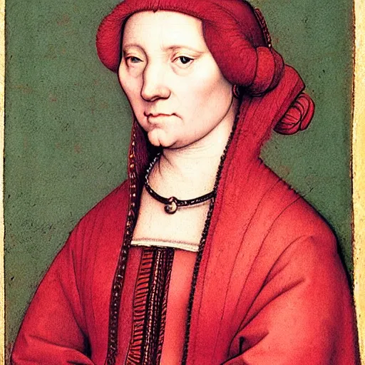 Image similar to red chalk skudy of a young woman. by hans holbein the younger.