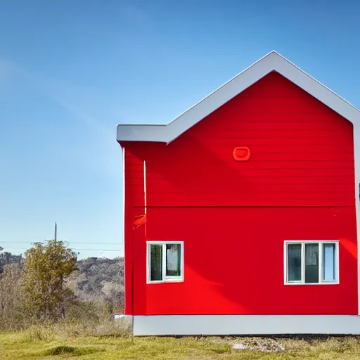 Prompt: a ( ( ( red ) ) ) house