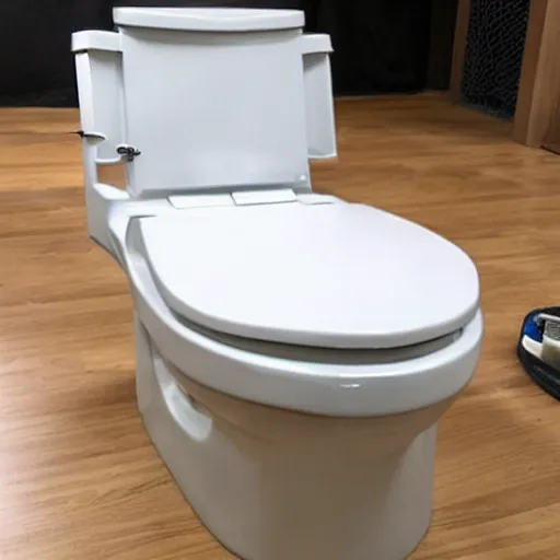 Image similar to gaming chair toilet