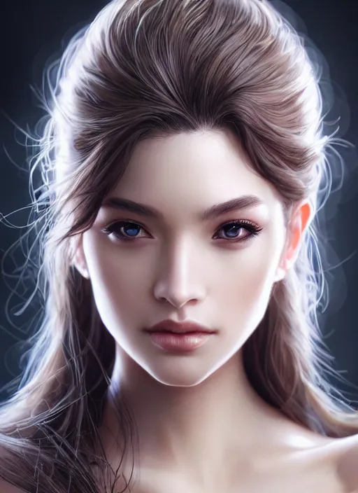 Prompt: photo of a gorgeous young woman, realistic, sharp focus, 8k high definition, insanely detailed, intricate, elegant, art by stanley lau and artgerm