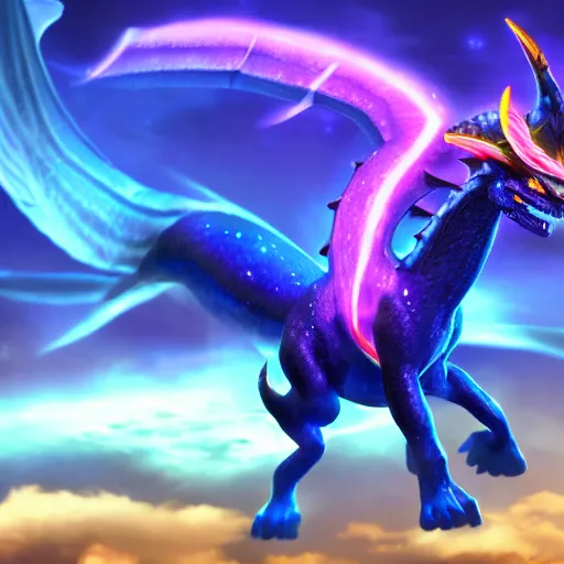 Image similar to aurelion sol dragon in the cosmos staring at the viewer, ultra realistic 4 k render with ray tracing