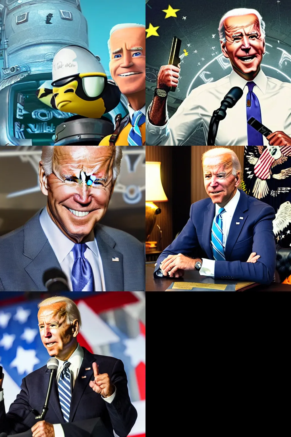 Prompt: Joe biden in the ratchet and clank