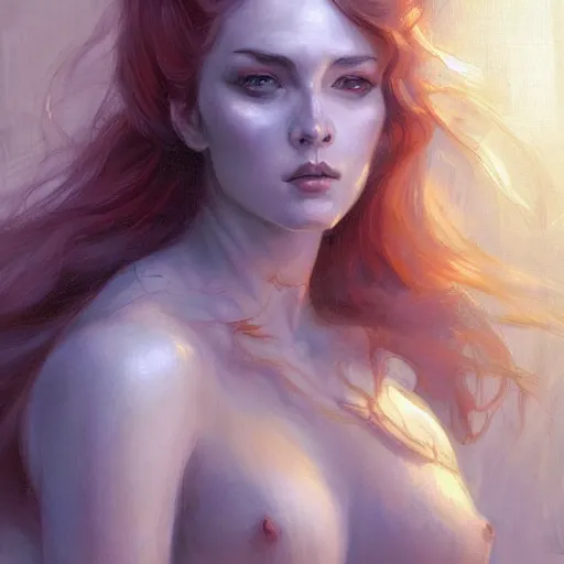 Image similar to a painting in the style of charlie bowater and in the style of donato giancola. smooth, sharp focus, semi - realism.