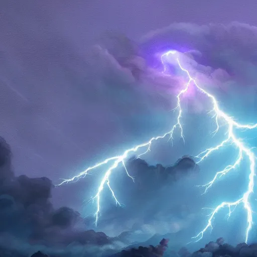 arcane ruby lightning stormclouds a mountain range, | Stable Diffusion |  OpenArt