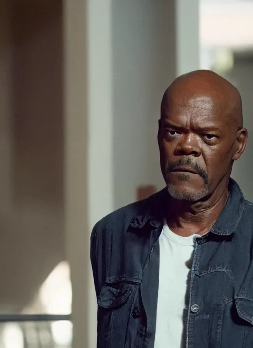 Image similar to film still of Samuel L Jackson as Martin Riggs in Lethal Weapon, 4k