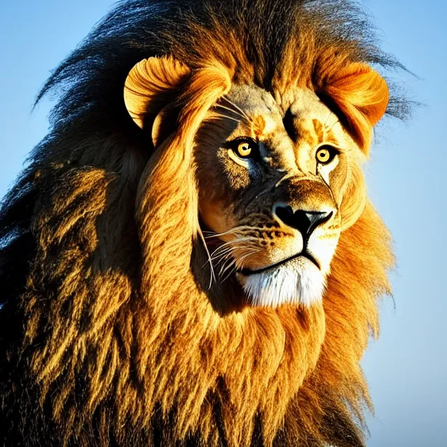 Prompt: a cross between a bird and a lion, bird with a lion's mane, glorious, high quality, 4 k, 8 k, photography, cute photograph, f / 1 6, 3 5 mm, award - winning photography, soft lighting