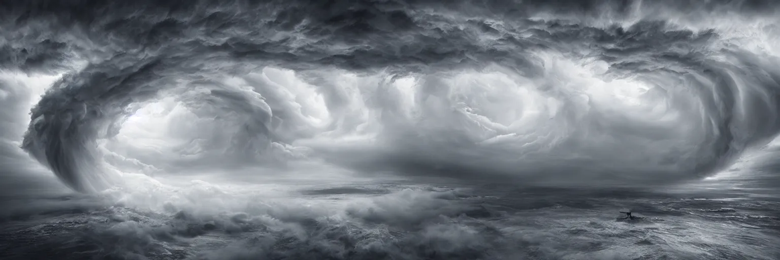 Prompt: hurricane tornado by Michal Karcz