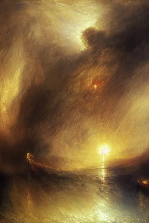 Image similar to things fall apart ; the centre cannot hold ; mere anarchy is loosed upon the world, the blood - dimmed tide is loosed, and everywhere the ceremony of innocence is drowned ; in the style of turner, in the style of carrivaggio, 8 k resolution, artgerm, artstation, deviantart, epic digital art, atmospheric