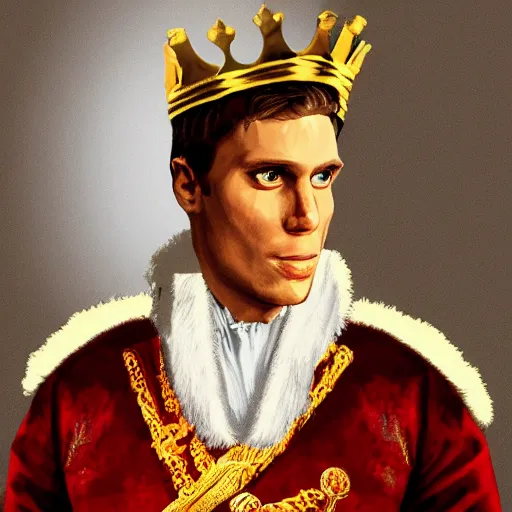 Prompt: jerma as king of england