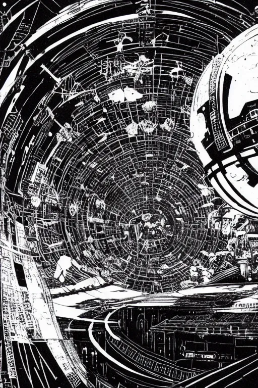 Image similar to Soviet infinite megastructure space by Tsutomu Nihei