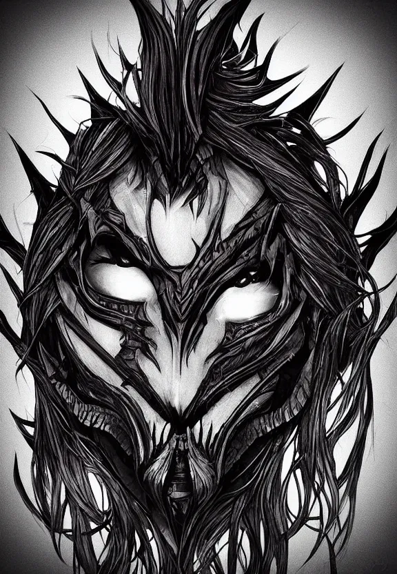 Prompt: “Stunning character of Shadow avatar, demonic,extraordinary shape, ultra detailed face, symmetric, digital art”