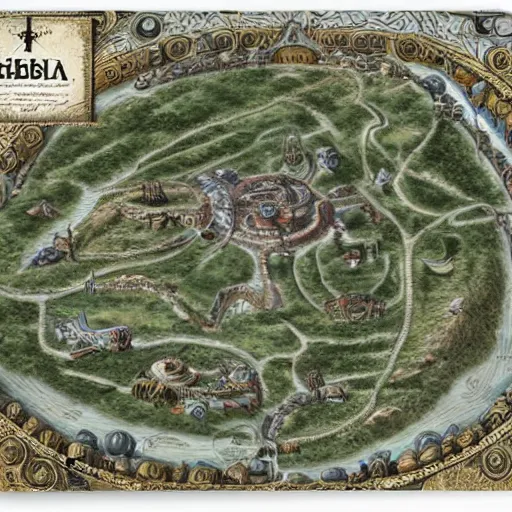 Image similar to map of shambala by fra mauro