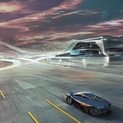 Image similar to car race: center composition, cars portraits, ground view, motherboard forms designed by zaha hadid, sci-fi futuristic ultra realistic photography, shot by Andrei Tarkovsky, keyshot render, octane render, unreal engine 5 lumen, high oiled liquid glossy specularity reflections, ultra detailed, golden hour, dramatic lighting 4k, 8k, 16k in the style ofblade runner 2049 Cyberpunk 2077 ghost in the shell thor 2 marvel film : tilt shift: sharp focus