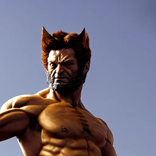 Image similar to Wolverine as a Greek statue 4k detail