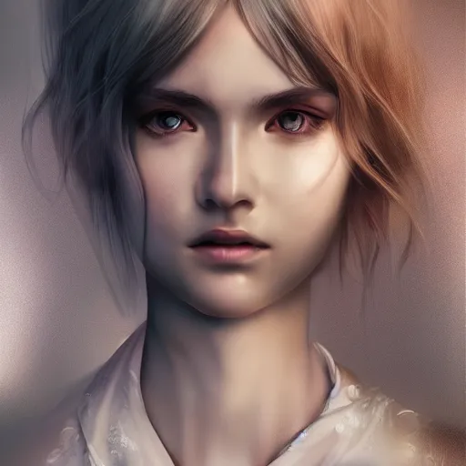 Prompt: human portrait, ethereal, face, crystal, intrincate, cgsociety, devianart