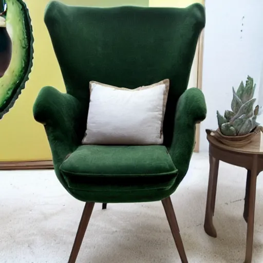 Image similar to avocado and armchair fusion