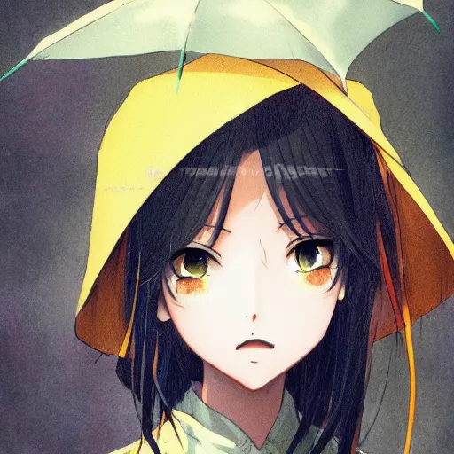 Prompt: portrait of a girl who cry for rain, anime fantasy illustration by tomoyuki yamasaki, kyoto studio, madhouse, ufotable, trending on artstation