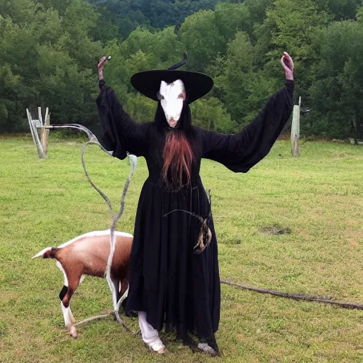 Image similar to a witch as a goat