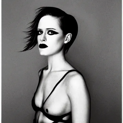 Prompt: Evan Rachel Wood, art photography by Helmut Newton